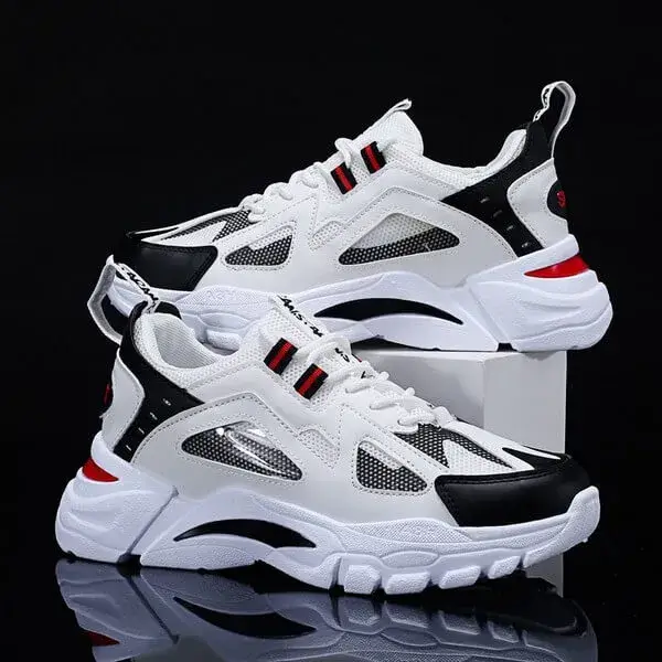 Aabhadesigner Men Spring Autumn Fashion Casual Colorblock Mesh Cloth Breathable Lightweight Rubber Platform Shoes Sneakers